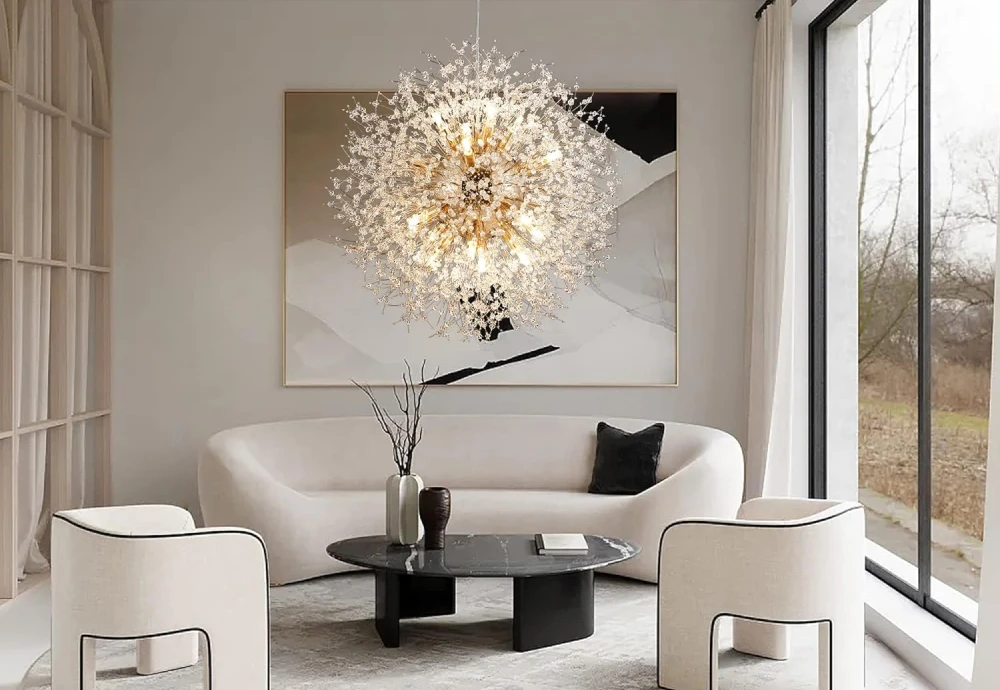 crystal globe chandelier light